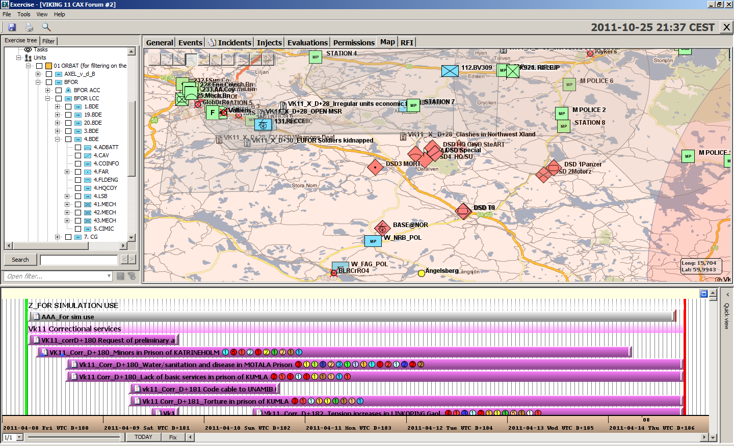 Exonaut timeline example